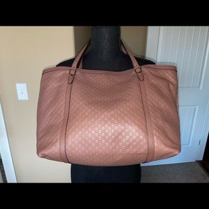 GUCCI leather guccisima tote